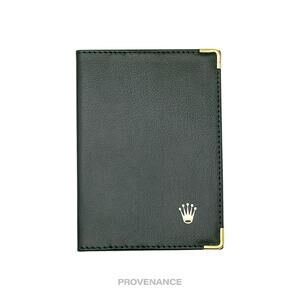 🔴 Rolex Crown Passport Wallet - Forest Green Leather R